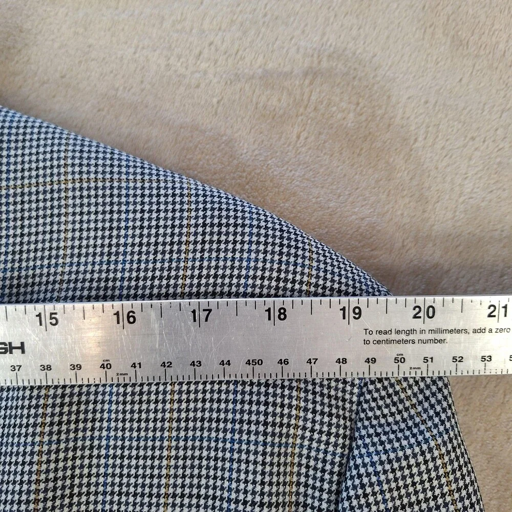 Brooks Brothers Sport Coat Mens 44 Regular Gray Wool Check Single Vent 2 Btn